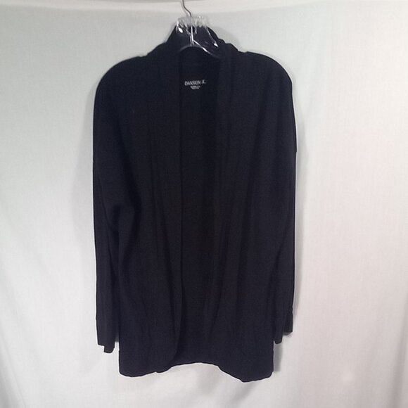 Danskin Black Open Front Cardigan Size XL - Picture 1 of 3